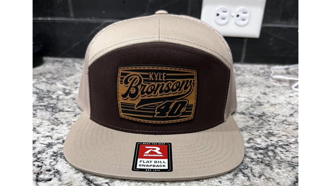 40B Brown/Khaki 7 Panel Patch Hat